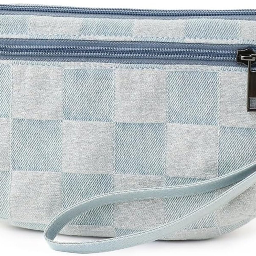 Stylish Denim Wristlet Wallet For Women With Coin Pocket